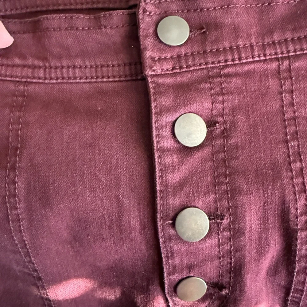 LOFT Maroon Button-Front Jeans Size 6T - Picture 5 of 9